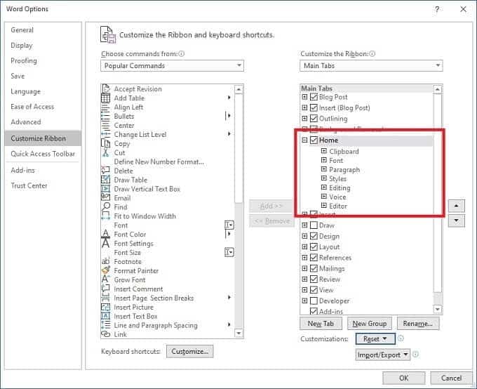 صورة لـ كيفية تخصيص الشريط في Microsoft Office | 1DHJLM67KhK2_VJuQPZG5Bw-DzTechs