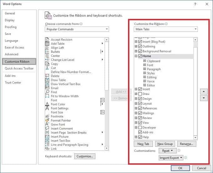 صورة لـ كيفية تخصيص الشريط في Microsoft Office | 1JKTWNDo_Hvq2iP1CFrJVCg-DzTechs