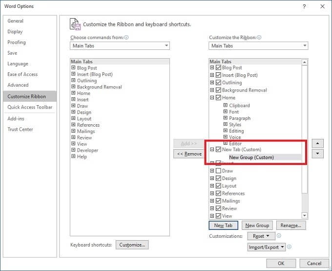 صورة لـ كيفية تخصيص الشريط في Microsoft Office | 1ZOncu9kyqPLn41WvdxGbzw-DzTechs