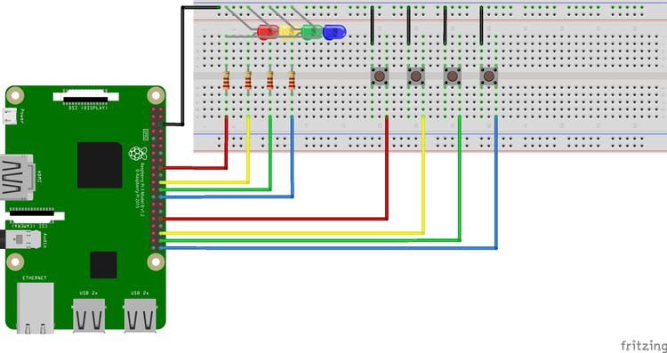 صورة لـ دليل المبتدئين إلى استخدام Raspberry Pi مع لوح التجارب لإنشاء لعبة Simon | 1ekhFYt8V6GJtaIdEgm23fg-DzTechs