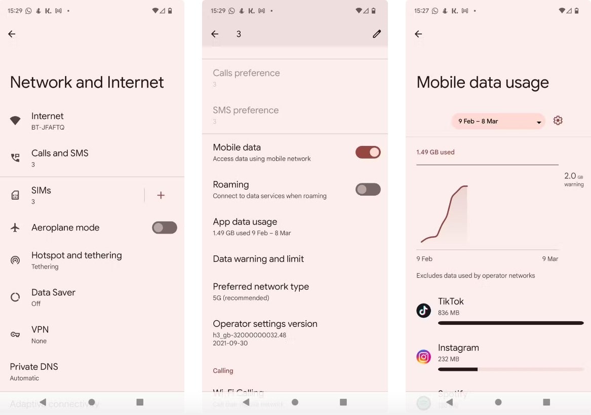 ارتفاع غير عادي في استخدام البيانات الخلوية