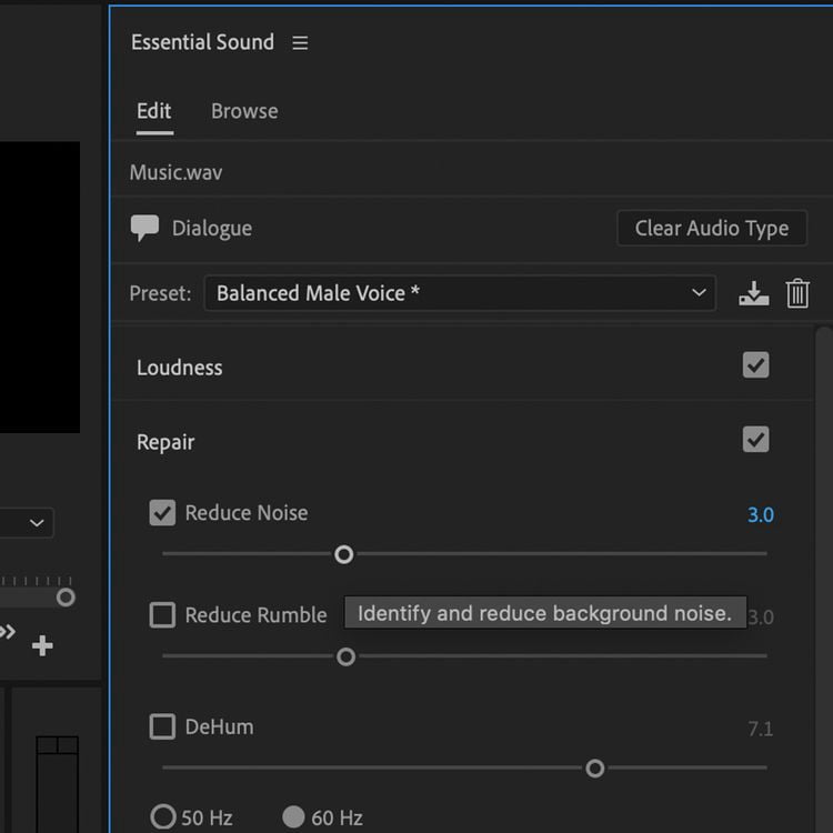 صورة لـ كيفية الحصول على صوت أفضل مع Essential Sound في Adobe Premiere Pro | 1AYCfCOxZ_wRPFVVU15M1gw-DzTechs