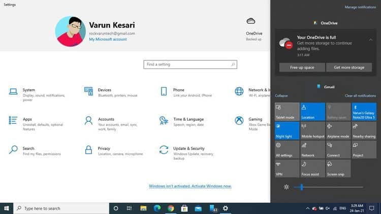 صورة لـ كيفية إيقاف تشغيل الوضع اللوحي في Windows 10 | 1txF_FM82TymchZvnCGiuLA-DzTechs