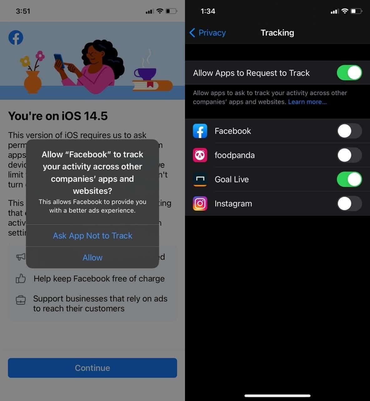 صورة لـ كيفية استخدام شفافية تتبع التطبيقات في iOS 14.5 لإيقاف التطبيقات من تتبعك | 1JGEAxL2ELnLsJmxbAY6G0Q-DzTechs