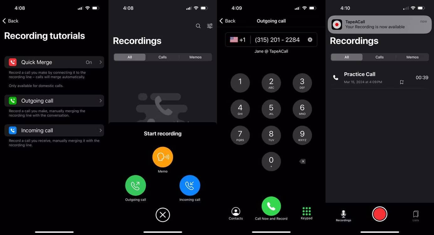 صورة لـ كيفية تسجيل المكالمات الهاتفية والمحادثات على الـ iPhone | 11tapeacall-tutorials