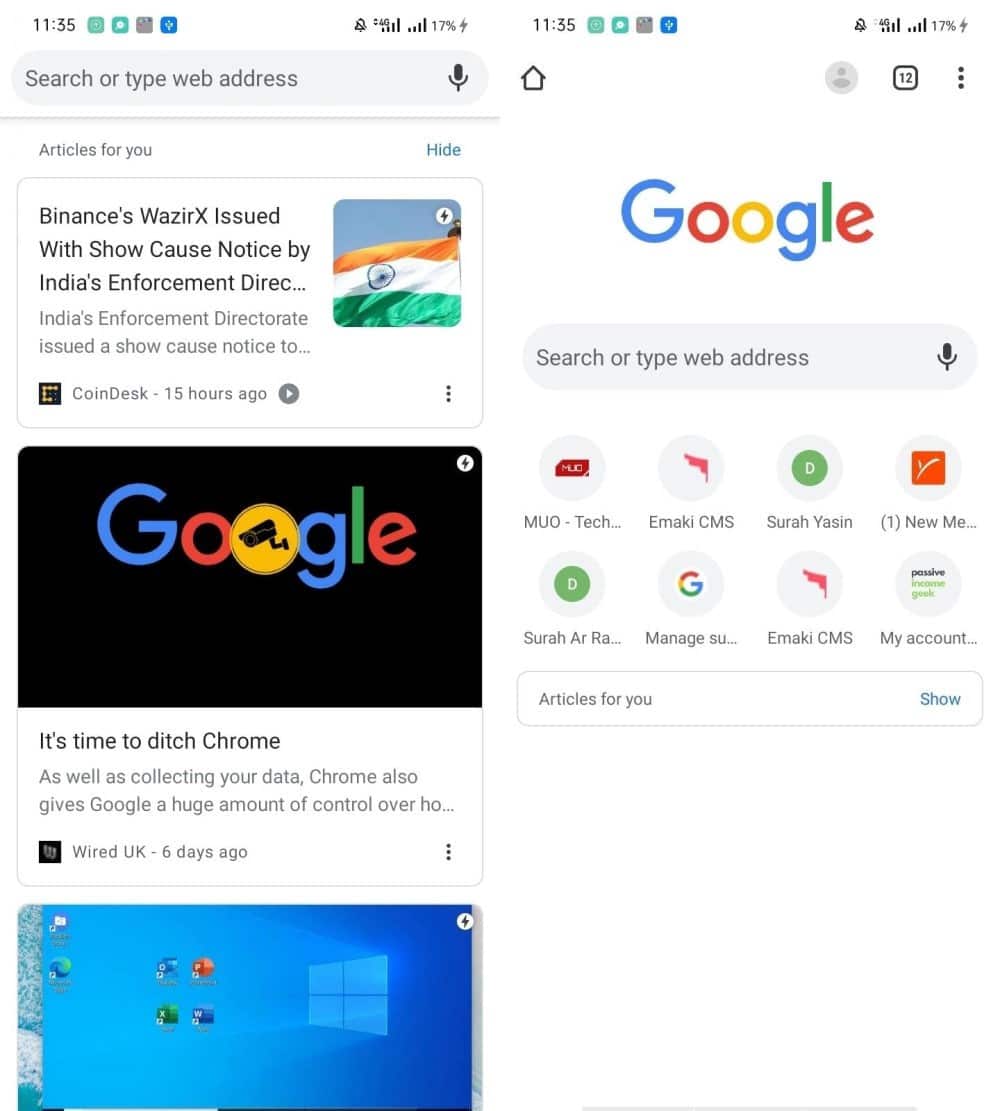 صورة لـ كيفية إدارة نشاطك والتحكم في المقالات المقترَحة في Chrome | 163_PivOSie0nYayvdn17uQ-DzTechs