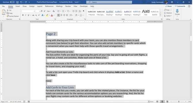 صورة لـ كيفية نقل الصفحات وإعادة تنظيمها وإعادة ترتيبها في Microsoft Word | 1Gk7OfaZbI1PuHwBuqItMIA-DzTechs