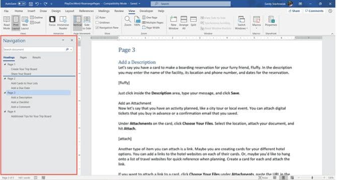 صورة لـ كيفية نقل الصفحات وإعادة تنظيمها وإعادة ترتيبها في Microsoft Word | 1Wx3YJRVJNh6Ng07QCTmE9Q-DzTechs