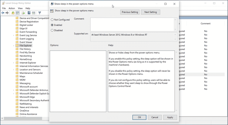 صورة لـ كيفية استعادة خيار وضع السكون المفقود في Windows 10 | 1l3s8eRLcLglN-JBNu0KOcg-DzTechs