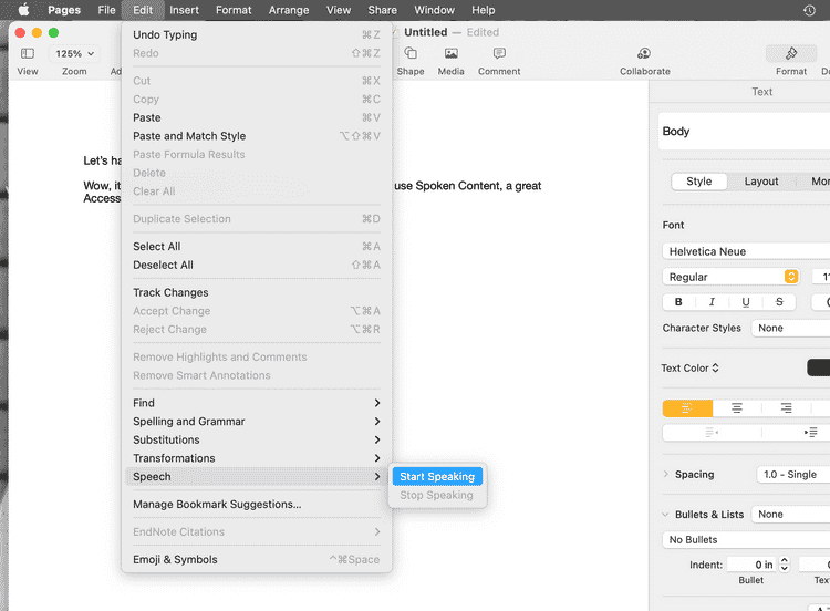 صورة لـ كيفية استخدام المحتوى المنطوق لجعل جهاز Mac يقرأ بصوت عالٍ لك | 14SVlBhWj7wfOCZsCEwhaNg-DzTechs