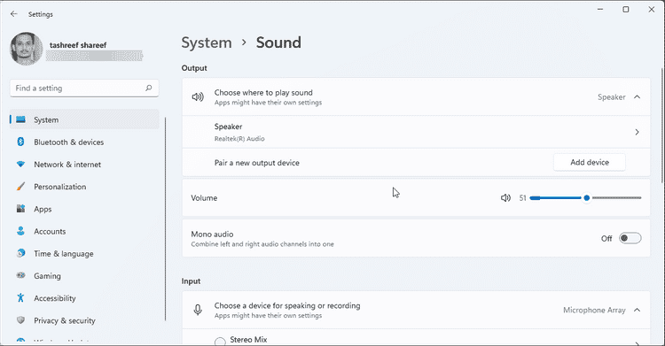 صورة لـ كيفية إصلاح عدم وجود الصوت في Windows 11 | 1cksn8uyju6JV63B06P2z1A-DzTechs