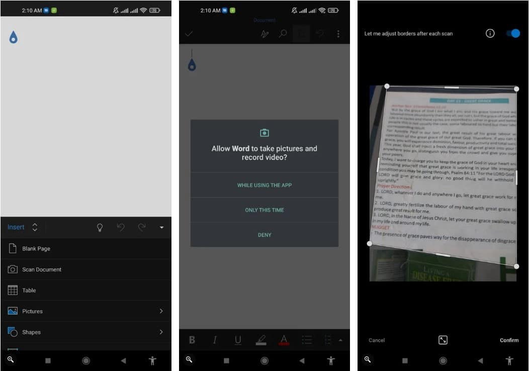 صورة لـ كيفية إدخال النص باستخدام كاميرا هاتفك في Microsoft Word | 1Xp79Ktn80zTdEHAlPpb7wA-DzTechs