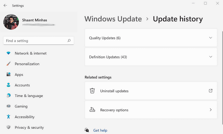 صورة لـ كيفية إلغاء تثبيت التحديثات في Windows 11 | 1YtXbh3-7qheysSwgbiD4qw-DzTechs