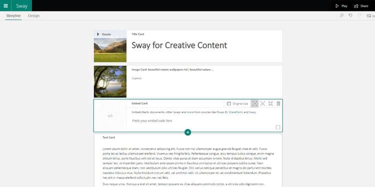 صورة لـ أفضل ميزات Microsoft Sway لإنشاء تقارير وعروض تقديمية تفاعلية | 1mbhvAheVNA8iwwsuEdVMuQ-DzTechs