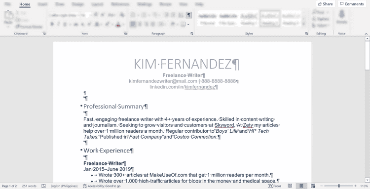 صورة لـ بعض النصائح على Microsoft Word لتحسين سيرتك الذاتية القديمة | 1jC3hT_FZQs6wHa4-Jnc_8w-DzTechs