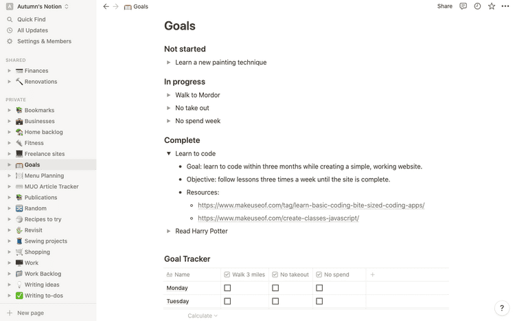 صورة لـ كيفية تحديد وتتبع أهدافك باستخدام Notion | 1ohq0qFqNmcyQBsnMJdhIlA-DzTechs