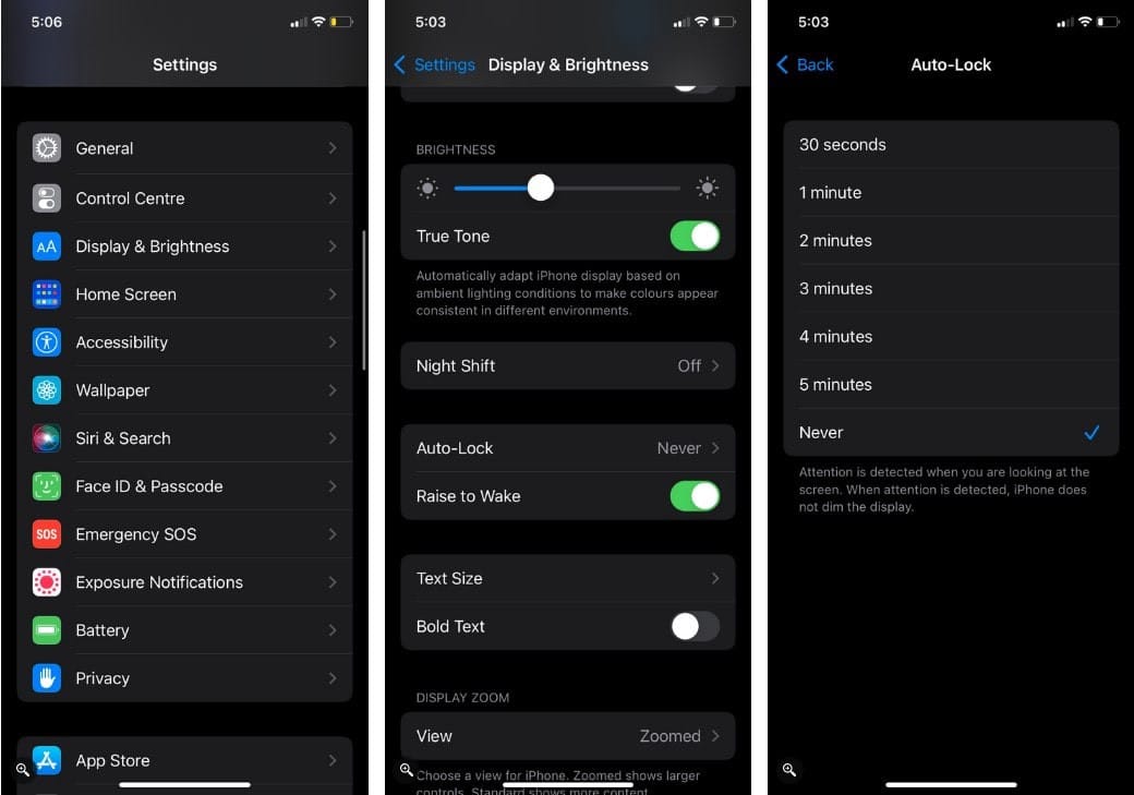 صورة لـ كيف تجعل شاشة الـ iPhone أو iPad مفتوحة لفترة أطول | 1i3Nb582r6iX3dkTVQLBfuQ-DzTechs