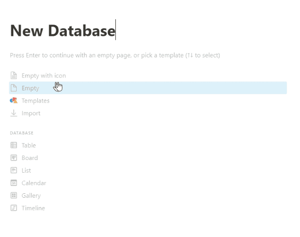 صورة لـ كيفية تبديل قاعدة البيانات من صفحة كاملة إلى مُضمنة في Notion | notion-create-a-new-page-DzTechs