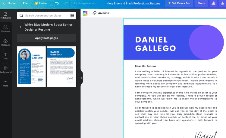 صورة لـ أفضل الموارد المجانية عبر الإنترنت لنماذج السيرة الذاتية القابلة للتخصيص | 1EaJnLOBsNGoTo_ZM60WYwA-DzTechs