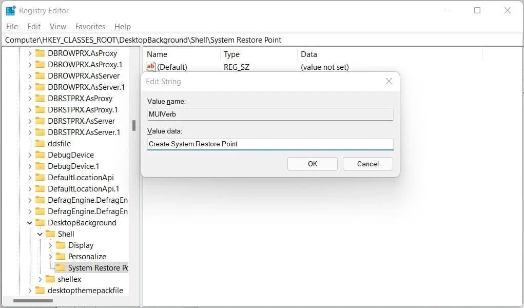 صورة لـ كيفية إضافة خيار “إنشاء نقطة استعادة النظام” إلى قائمة سياق Windows | 1pixrW051YAyxntQAEQSuKA-DzTechs