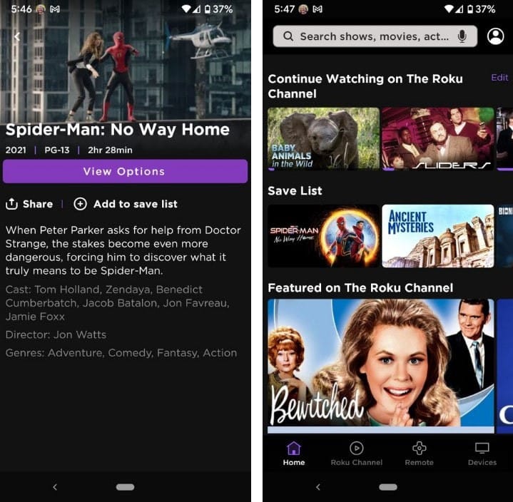 صورة لـ أفضل النصائح لتحقيق أقصى استفادة من تطبيق Roku للهاتف المحمول | 1LzfMthhlBzknuh6W48kPkQ-DzTechs
