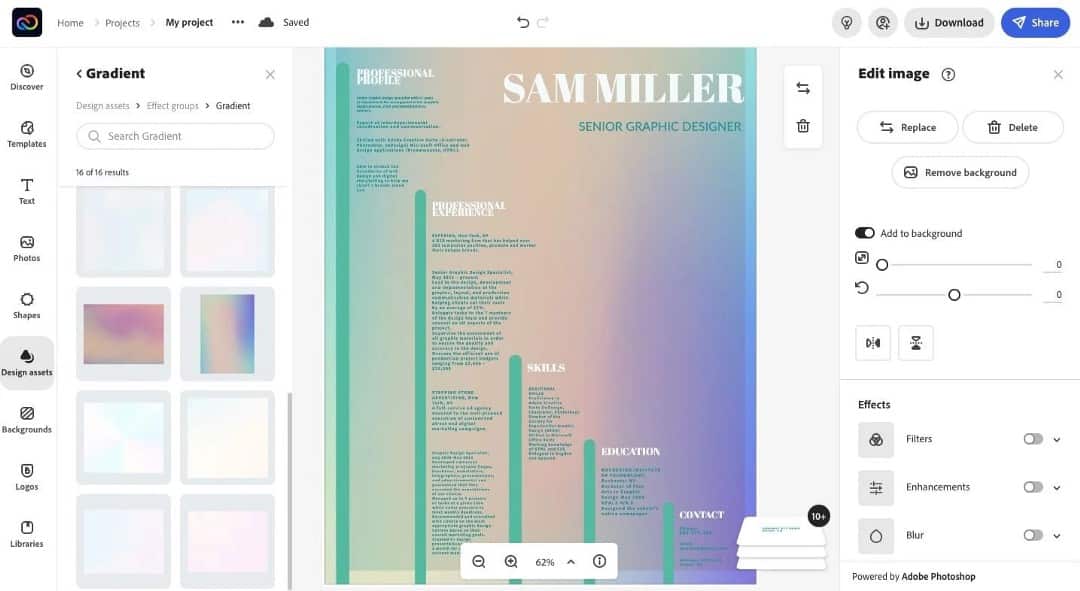 صورة لـ كيفية إنشاء سيرة ذاتية باستخدام Adobe Express في خطوات سهلة | 13sq-P2gb6_tVGXplcwd-GA-DzTechs