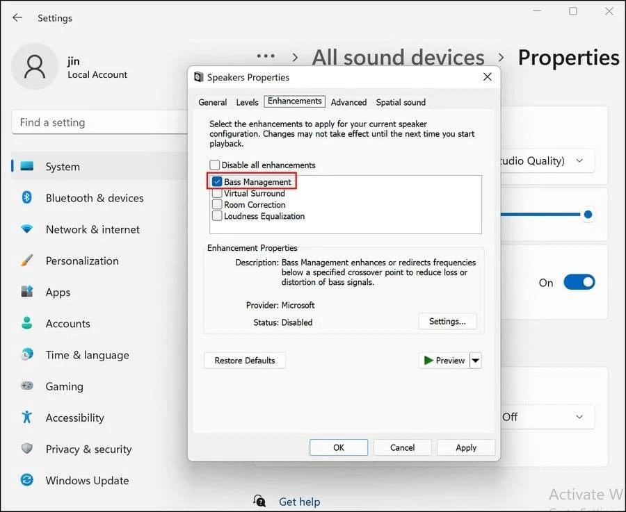 صورة لـ كيفية ضبط الجهير والطبقات الصوتية على Windows 10 و Windows 11 | 15iy2h-IKFnpZ9OiiEN42Fg-DzTechs