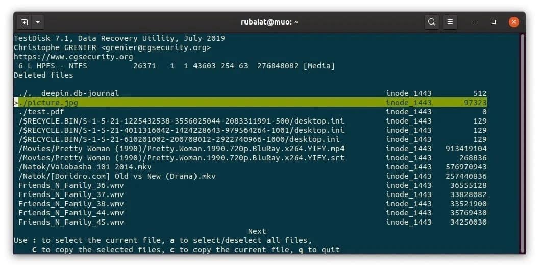 صورة لـ كيفية استرداد الملفات المحذوفة على نظام Linux | 15vsRp6-GMd-zzU-jQOJMA-DzTechs