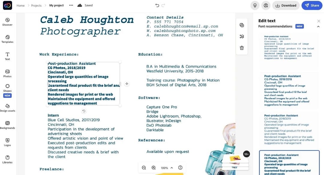صورة لـ كيفية إنشاء سيرة ذاتية باستخدام Adobe Express في خطوات سهلة | 19ylxje3-q9SpOUaMF8pYOg-DzTechs