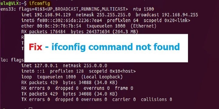 صورة لـ كيفية إصلاح خطأ “ifconfig: الأمر غير موجود” في Linux | 1FDJSiFIQoxdcaJIr-3S5wg-DzTechs