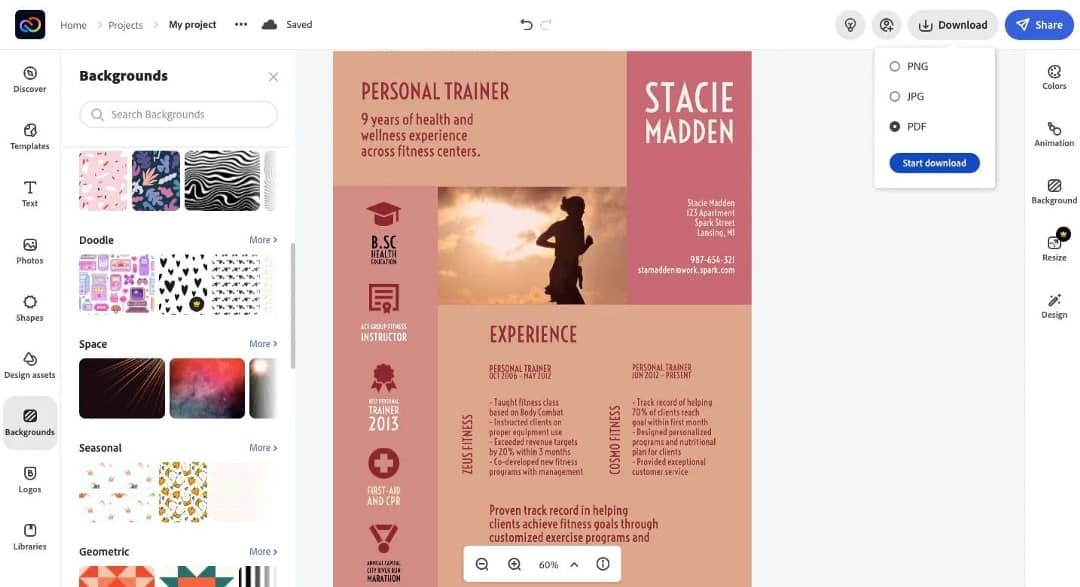 صورة لـ كيفية إنشاء سيرة ذاتية باستخدام Adobe Express في خطوات سهلة | 1FrCuIFFQt4Q_iksuu32vVg-DzTechs