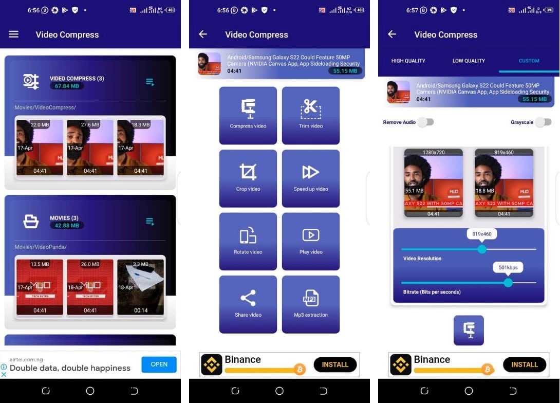 صورة لـ أفضل التطبيقات لضغط مقاطع الفيديو على Android | 1GGV3PQRP45D20crtKc_iqA-DzTechs