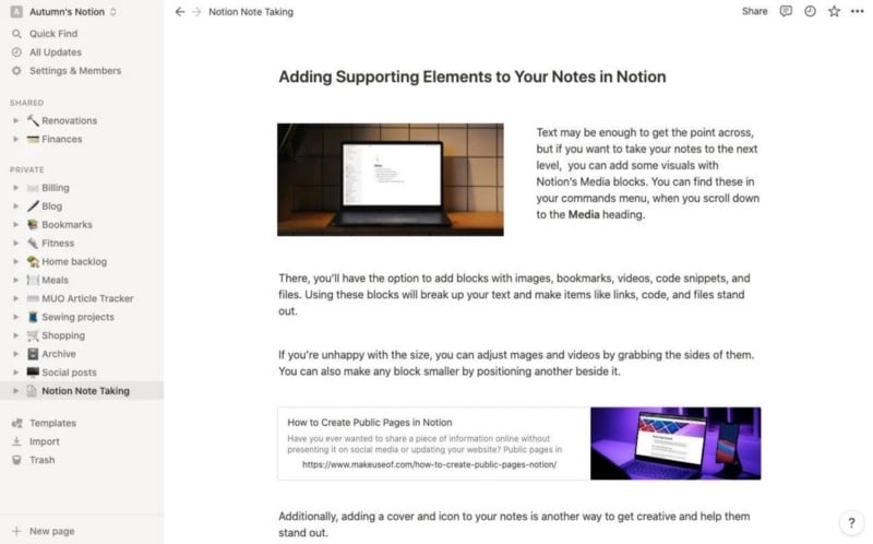 صورة لـ كيف تحافظ على ملاحظاتك مُنظمة ويمكن الوصول إليها في Notion | 1GsKz_hE3QGTC3rIoGx4k8Q-DzTechs