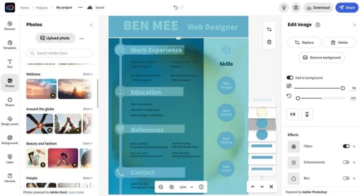صورة لـ كيفية إنشاء سيرة ذاتية باستخدام Adobe Express في خطوات سهلة | 1_BuCiLCy6vmPOEo9v6OU3Q-DzTechs