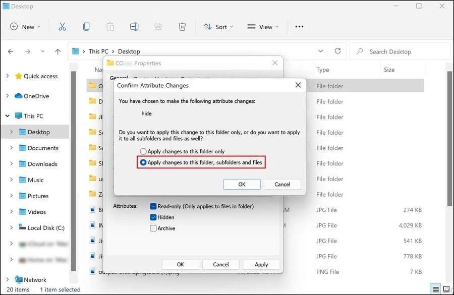 صورة لـ أفضل الطرق لإخفاء ملفات ومجلدات معينة في Windows 11 | 1flD2Wmncilq5UuEJZc163Q-DzTechs