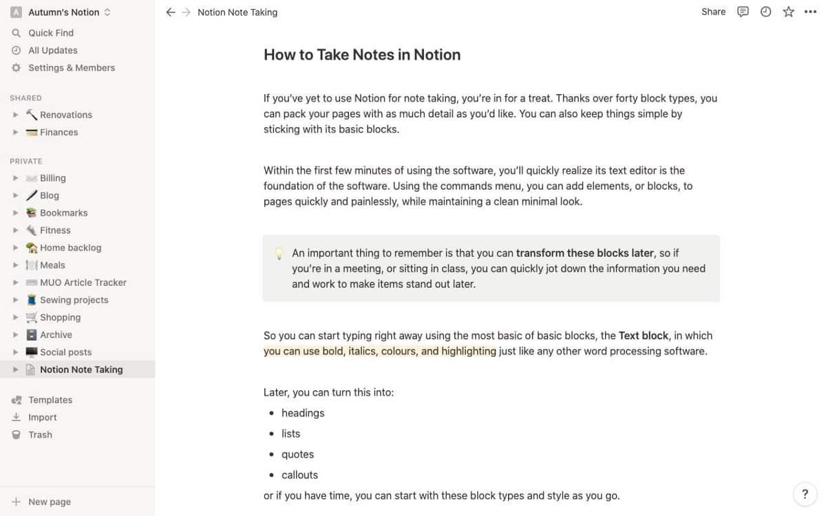 صورة لـ كيف تحافظ على ملاحظاتك مُنظمة ويمكن الوصول إليها في Notion | 1kjXJzTCirEqMuPC3UQcF3w-DzTechs