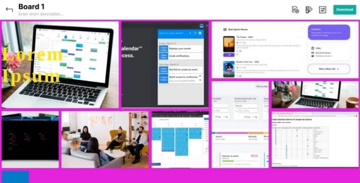 صورة لـ أفضل مواقع إنشاء لوحة الإلهام لعمل صور مُجمّعة للمنشورات والعصف الذهني | 1lAGX_ffEird5uDDSGgWe3Q-DzTechs