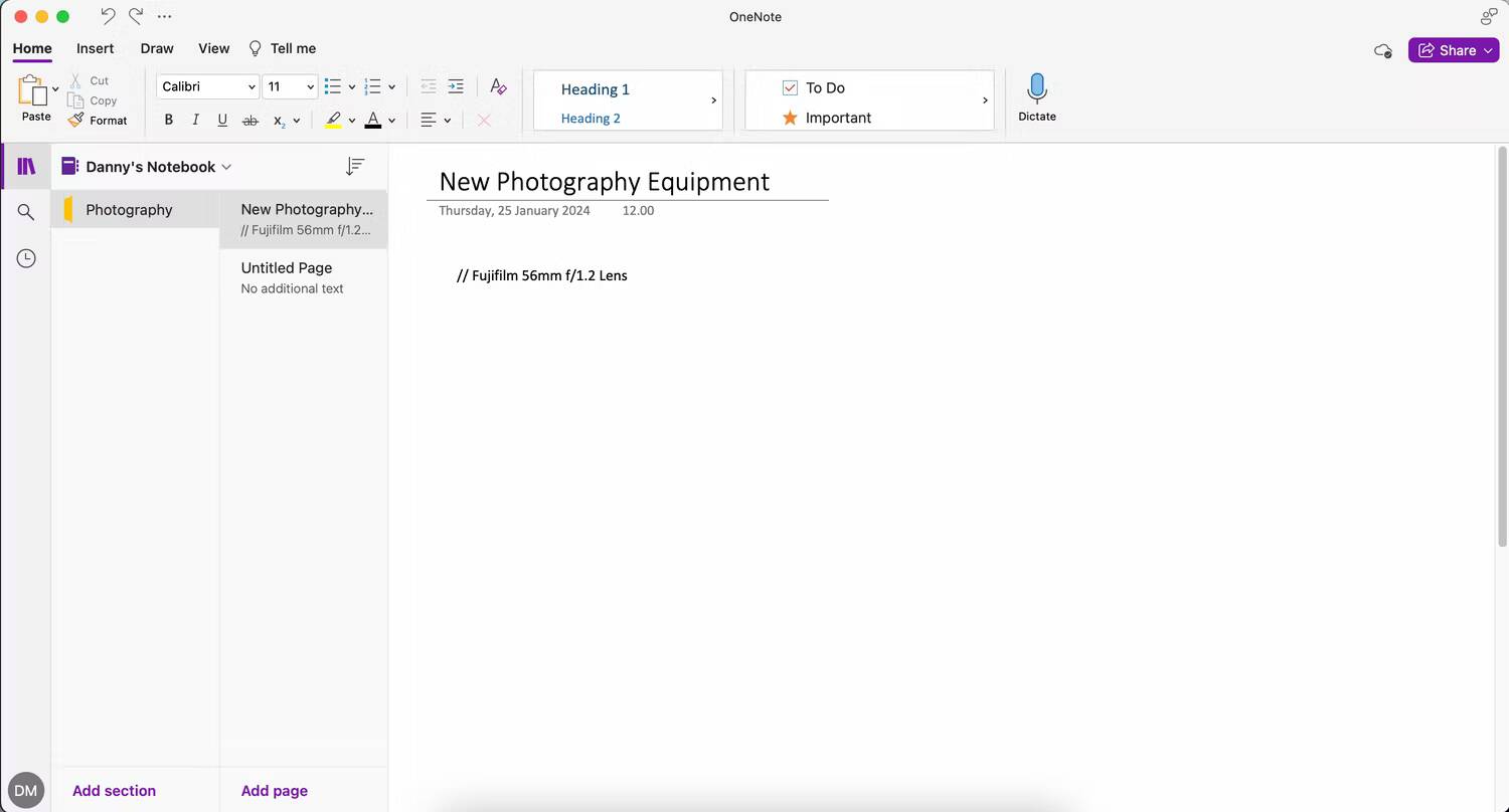 صورة لـ أفضل ميزات OneNote لـ Windows التي لم تُجربها بعد | screenshot-2024-01-25-at-12-12-43