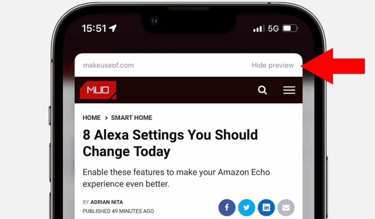 صورة لـ كيفية تعطيل معاينة موقع الويب في Safari لتعزيز أمنك | 1GNbkyhtToBFuPSce878TEw-DzTechs
