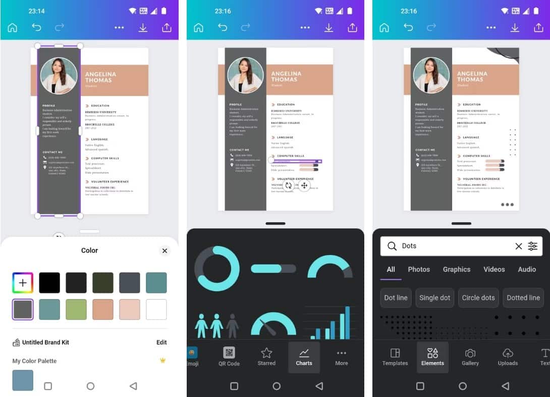 صورة لـ كيفية إنشاء سيرة ذاتية باستخدام تطبيق Canva على الهاتف المحمول | 1HFkGIV2mtqafbg5Y4R4CFQ-DzTechs