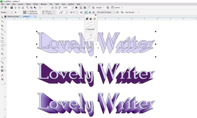 صورة لـ كيفية إنشاء نص ثلاثي الأبعاد في CorelDRAW | 1XQ3juMi0b0r0dQQXFErrWQ-DzTechs