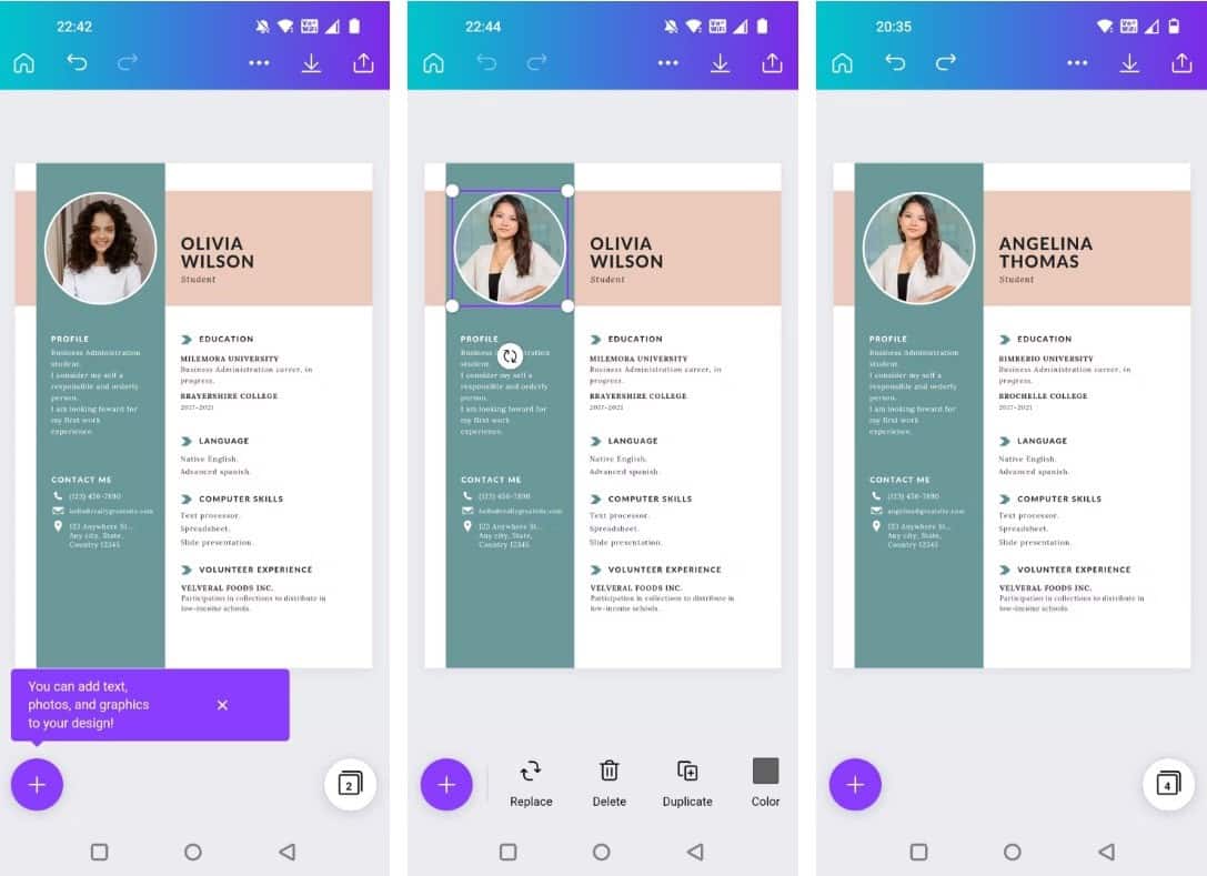 صورة لـ كيفية إنشاء سيرة ذاتية باستخدام تطبيق Canva على الهاتف المحمول | 1sMiJ9cT6zYnoTsrOwTL7eQ-DzTechs