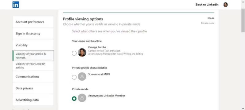 صورة لـ كيفية عرض ملف شخصي على LinkedIn بشكل مجهول | 16bt9TQu_NbC-5gpma5yteA-DzTechs