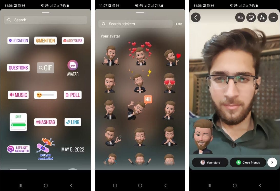 صورة لـ كيفية إنشاء واستخدام صورة الشخصية الإفتراضية على Instagram | 1VOa_zHNdUUy28EbCPf23SA-DzTechs