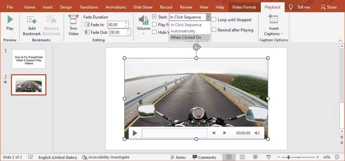 صورة لـ كيفية إصلاح عدم تشغيل Microsoft PowerPoint لمقاطع الفيديو | 1gtoSdlZkicd20neafwhnpQ-DzTechs