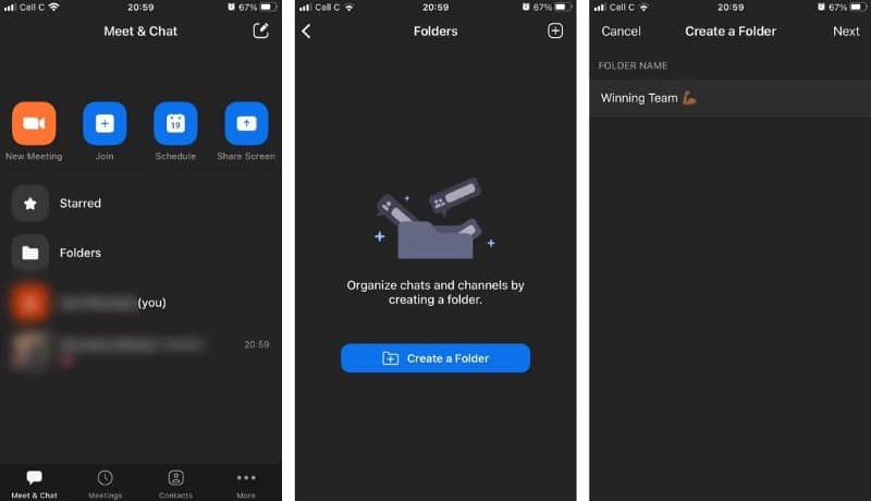 صورة لـ كيفية إنشاء مجلدات لتنظيم الدردشات والقنوات في Zoom | 1kZWv9BBK34oDo-HMNFd8aw-DzTechs
