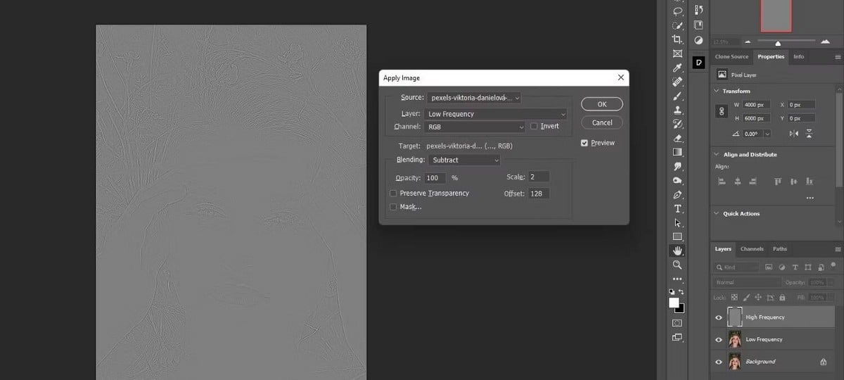 صورة لـ كيفية تنقيح البشرة باستخدام فصل التردد في Photoshop | 1szFg_gfgN_PQgDctm9T2Ww-DzTechs