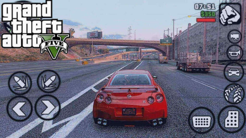 صورة لـ يُمكنك الآن تشغيل لعبة GTA V الأصلية على هاتف Android | GTA-Gameplay-1024x576-DzTechs