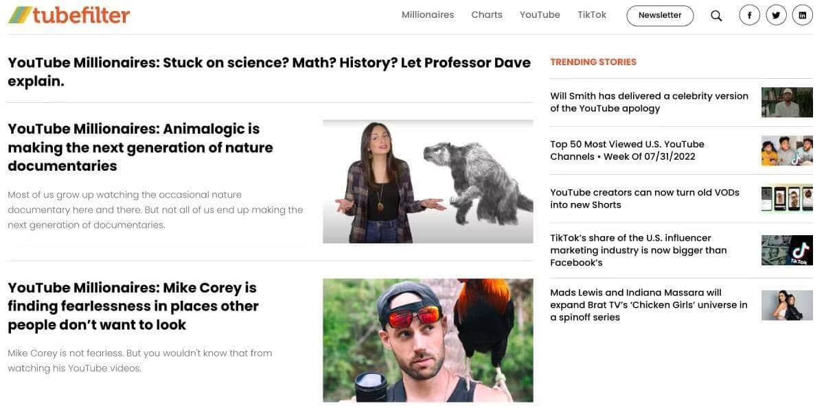 صورة لـ أفضل مواقع الويب لاكتشاف أفضل قنوات YouTube ومنشئي المُحتوى الموصى بهم | 1-zHXYHrR3Ln2Y-ln3k56DQ-DzTechs