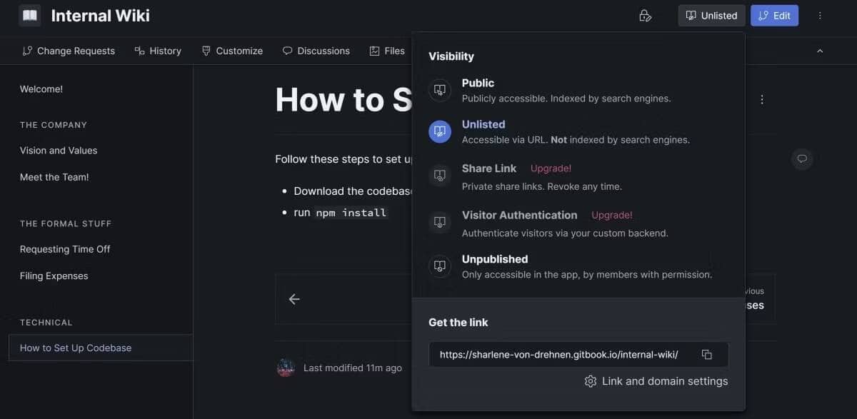 صورة لـ كيفية إنشاء ويكي داخلي بسيط باستخدام Gitbook | 13vON50ibtSyccvP2laJR4A-DzTechs